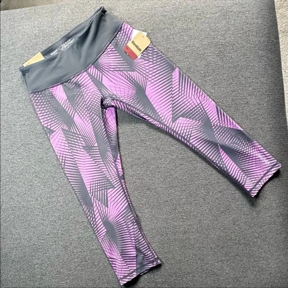 NWT Reebok Skinny Capri Cropped Workout Pants XS - Picture 1 of 4